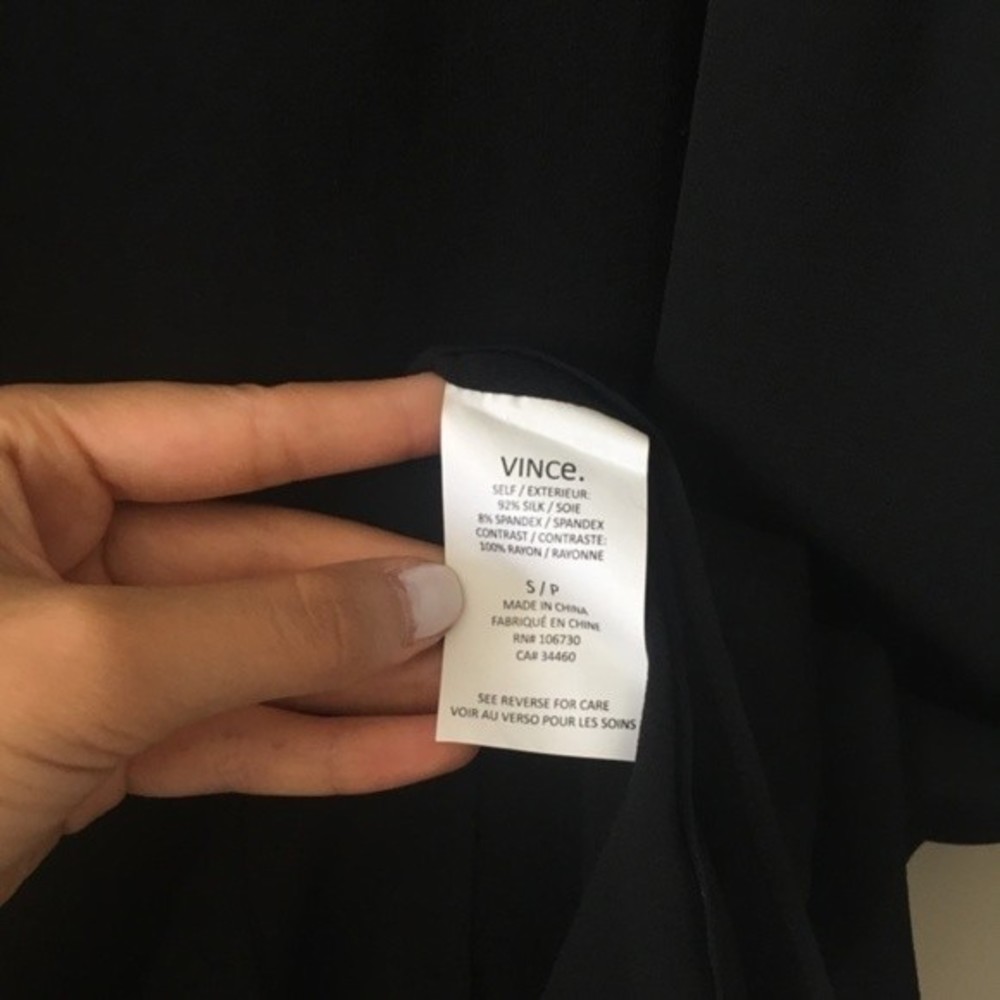 Vince Black Silk Sleeveless Tank Shift Midi Dress - Picture 7 of 8
